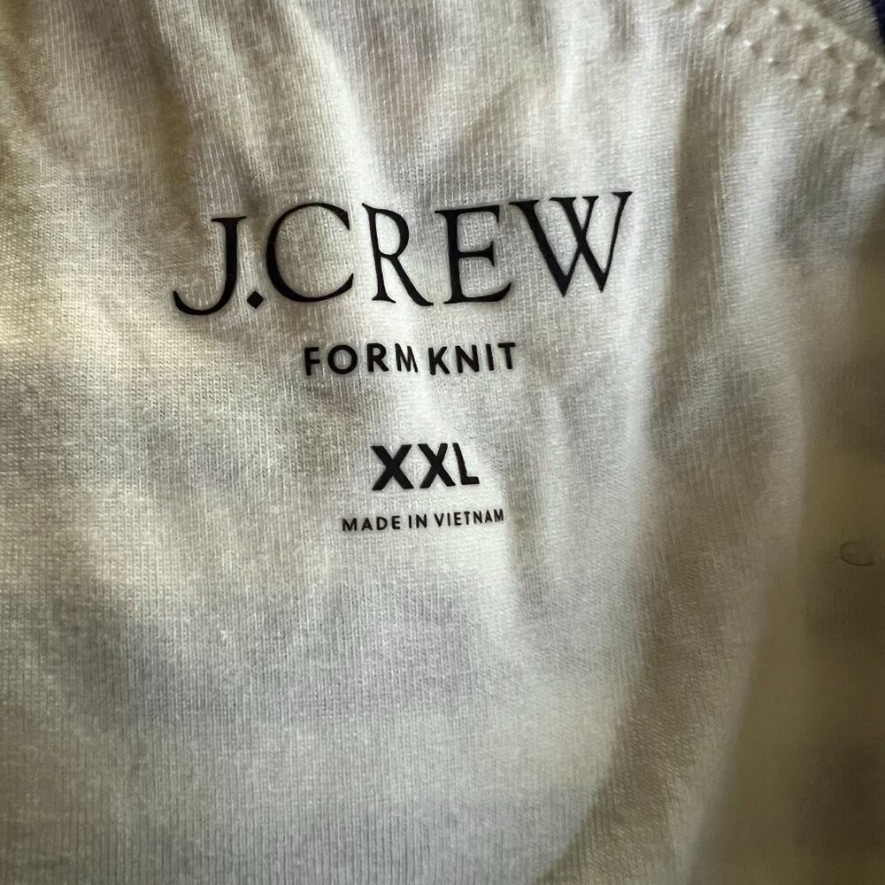 J.CREW‎ XXL FormKnit One-Shoulder Top Striped Elbow Sleeve Stretch Modal Knit - Picture 3 of 10